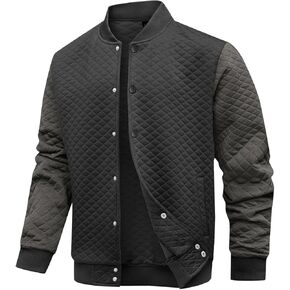 Mens Varsity Jacket Lightweight Jacket Causal Waffle Letterman Bomber Jackets