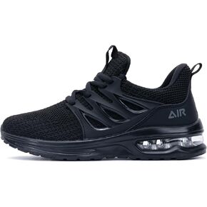 Women's Air Running Shoes Athletic Tennis Walking Slip On Shoes Lightweight Casual Sneakers for Gym Jogging Workout Black Size 7.5