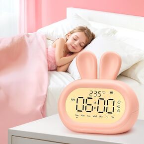 Kids Alarm Clock for Kids, Sleep Training Clock for Toddlers, Okay to Wake Clock for Kids Alarm Clock with Light, Dimmable Kids Alarm Clocks for Girls, Timer+3 Alarm Clock for Kids Clocks for Bedrooms