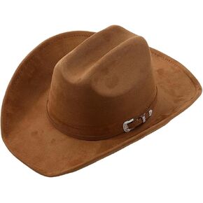 Suede Cowboy/Cowgirl Hat - Adjustable for Men and Women - Shapeable - High-End Material