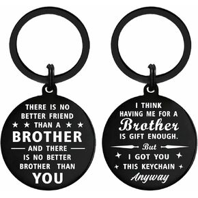 Mataly Brother Gifts from Brother - Brother Keychain from Brother - Funny Gifts for Brother from Brother
