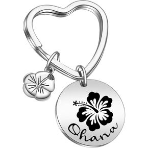 Hibiscus Jewelry Bestie Gift Daughter In Law Keychain Cousin Jewelry Sister Gift
