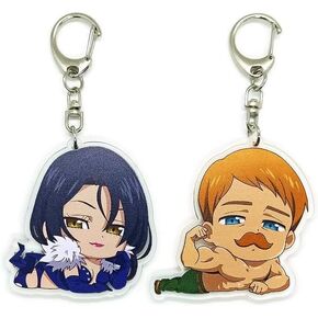 EBTY DREAMS Inc. - Set of 2 The Seven Deadly Sins Nanatsu Taizai Acrylic Keychain Merlin, Escanor v1