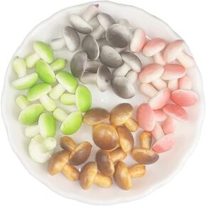 Mini Artificial Mushroom Decoration Fake Vegetable Home Kitchen Decoration Home Kitchen Food Toy Photography Props 40 PCS