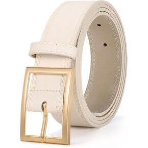 XZQTIVE Women Leather Belts for Jeans Pants Dresses Fashion Waist Belt for Women with Pin Buckle