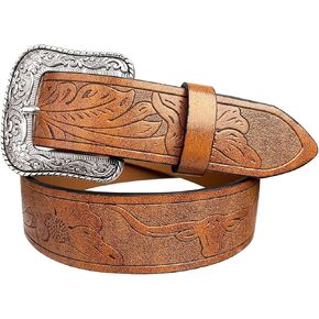 TOPACC Western Belts for Women Men Cowboy Cowgirl Belt for Jeans Pants Country Concert Outfit Rodeo