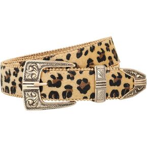 Women Leopard Print Belt Cheetah Print Belt Animal Print Fashion Leather Belt Ladies Waist Belt for Jeans Pants Dress