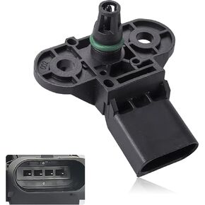 1 PC Car Manifold Absolute Pressure Sensor Accessories, Vehicle Intake Air Pressure Sensor Replacement, Compatible with Skoda Audi Series OEM #0261230234 140625T162810C (Black)