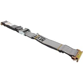 Mytee Products 4 Pack 2''x12' Logistic E-Track Cam Buckle Straps with Spring E-Fittings - 2500 lbs Breaking Strength - Yellow Cam Buckle Cargo Load Straps for Enclosed Semi Trailers, Box Trucks