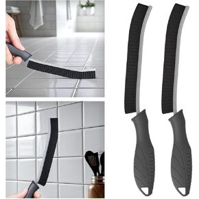 2 Pack Cleaning Brush, Pool Brush, Grout Brush, Hard Bristle Crevice Cleaning Brush, Multifunctional Deep Cleaning Supplies for Swimming, Walls, Shower, Bathroom, Tile, Kitchen, Tub，Sink, Toilet