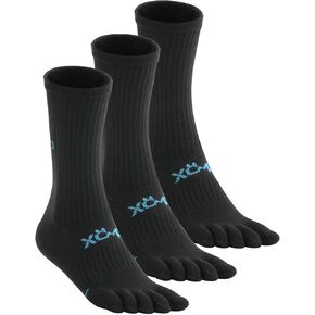 Calf Toe Socks, Five Finger Crew Running Socks, Cool-Max Moisture