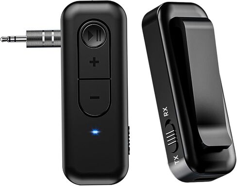 AMANKA Bluetooth Transmitter for TV Audio Bluetooth Adapter for Stereo Receiver Bluetooth Transmitter Receiver 2 in 1 Aux Bluetooth Adapter Low Latency for TV Laptop PC Wireless Headphones Speakers in Kuwait