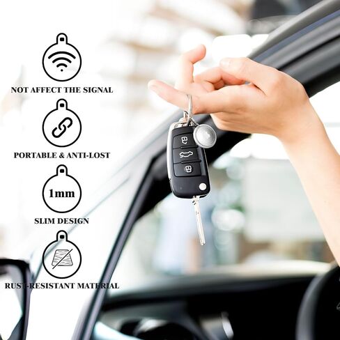 2 حزم Airtag حامل مفتاح حلقة AirTag حامل سلسلة المفاتيح مع حلقة الفولاذ المقاوم للصدأ غير مرئية سليم مع 2 حلقات سلسلة المفاتيح لعناصر Airtag Finder، مفتاح، حقائب الظهر in Saudi Arabia