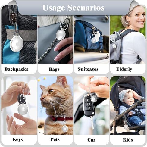 2 حزم Airtag حامل مفتاح حلقة AirTag حامل سلسلة المفاتيح مع حلقة الفولاذ المقاوم للصدأ غير مرئية سليم مع 2 حلقات سلسلة المفاتيح لعناصر Airtag Finder، مفتاح، حقائب الظهر in Saudi Arabia