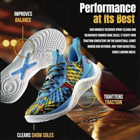 Performance Grip Spray for Basketball Shoes – Shoe Sole Protector Boosts Traction, Cleans & Refreshes Shoe Soles – Shoe Cleaner for Sport Shoes (4 Oz) in Saudi Arabia
