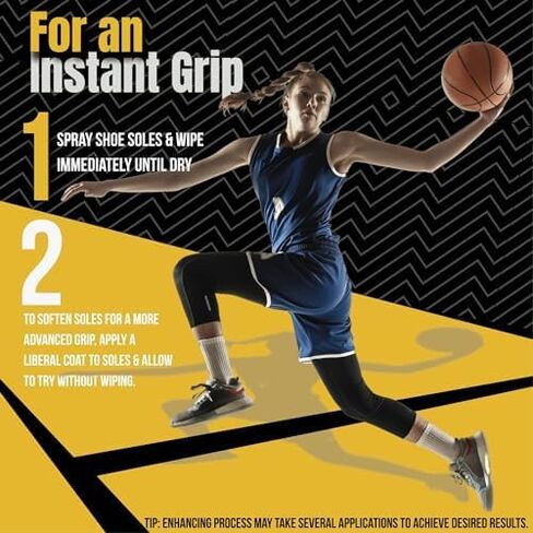 Performance Grip Spray for Basketball Shoes – Shoe Sole Protector Boosts Traction, Cleans & Refreshes Shoe Soles – Shoe Cleaner for Sport Shoes (4 Oz) in Saudi Arabia