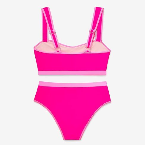 MOOSLOVER Women Sporty Color Block Bikini Sets Cheeky High Cut Two Piece Swimsuit in Saudi Arabia