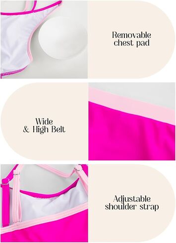 Kate Kasin Women High Waisted Bikini Set Color Block Swimsuits 2 Piece Sporty Tummy Control Bathing Suits in Saudi Arabia