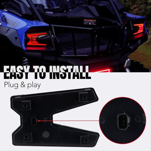A & UTV PRO LED Tail Lights for Kawasaki KRX 1000 2020-2024 2025, Rear Brake Taillights Stop Lamps for Kawasaki KRX4 1000 2020-2024 2025 Assembly Accessories, Replace OEM # 23024-0005, Smoked, 2PCS in Saudi Arabia