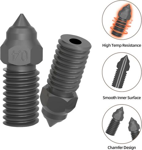 IdeaFormer 22Pcs 0.4mm Nozzle Kits for Elegoo Neptune 4 Plus/Neptune 4 Max, 10Pcs Brass Nozzles+2Pcs Hardened Steel Nozzles+10Pcs Nozzle Cleaning Needles Extruder Hotend Nozzle for Neptune 4 Plus/Max in Saudi Arabia