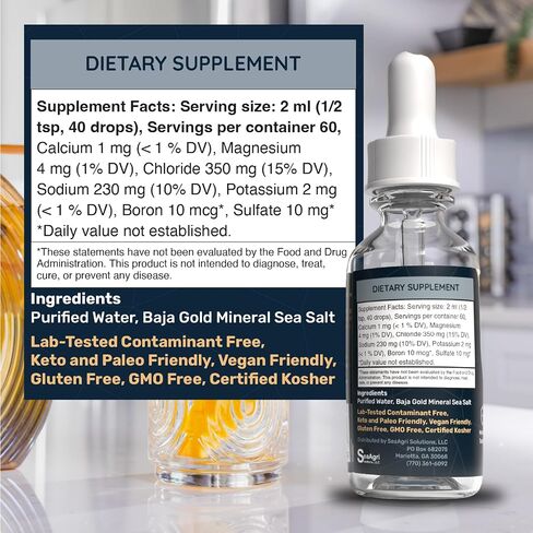 Baja Gold Liquid Ocean Minerals, 4 Fl. Oz. Tincture in Saudi Arabia