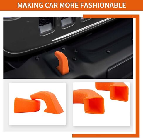 أغطية خطافات سحب ممتصة للصدمات قطعتان متوافقة مع 2007-2018 Jeep Wrangler JK JKU/لـ 2018-2025 JL JLU وJeep Gladiator JT الملحقات الخارجية (أحمر) in Kuwait