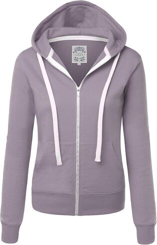 Made By Johnny Women's Active Casual Zip-up Hoodie Jacket Long Sleeve Comfortable Lightweight Sweatshirt in Saudi Arabia