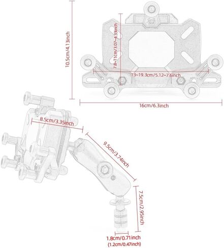 Motorcycle Phone Mount fit for Fork stem Hole 12mm -25mm for GSX-R750 CBR954RR VFR 800 Nin-ja 650 Phone Holder (Type B) in Kuwait