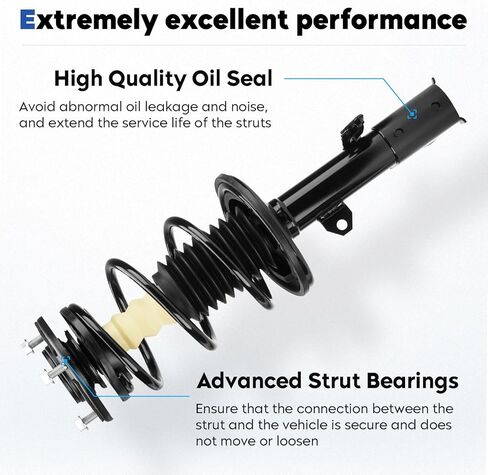 الدعامات الأمامية لامتصاص الصدمات ووصلات نهاية قضبان التأرجح المتوافقة مع 2009-2013 Toyota Corolla/Matrix، 2009-2010 Pontiac Vibe، استبدال لـ 832598 K90433 (4 قطع) in Kuwait