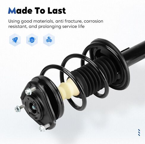 الدعامات الأمامية لامتصاص الصدمات ووصلات نهاية قضبان التأرجح المتوافقة مع 2009-2013 Toyota Corolla/Matrix، 2009-2010 Pontiac Vibe، استبدال لـ 832598 K90433 (4 قطع) in Kuwait