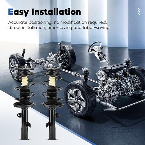 الدعامات الأمامية لامتصاص الصدمات ووصلات نهاية قضبان التأرجح المتوافقة مع 2009-2013 Toyota Corolla/Matrix، 2009-2010 Pontiac Vibe، استبدال لـ 832598 K90433 (4 قطع) in Kuwait