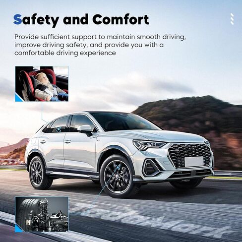 الدعامات الأمامية لامتصاص الصدمات ووصلات نهاية قضبان التأرجح المتوافقة مع 2009-2013 Toyota Corolla/Matrix، 2009-2010 Pontiac Vibe، استبدال لـ 832598 K90433 (4 قطع) in Kuwait