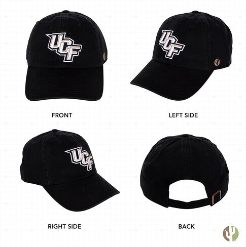 Desert Cactus University of Central Florida Baseball Hat Knights UCF Brimmed Embroirderd Hats Cap Adjustable Cloth Strap Adult (Style B) Black in Saudi Arabia