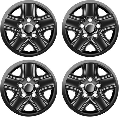 Wheel Skins Compatible with Toyota Tundra 2007-2021 18 inch Wheel Covers Gloss Set of 4 Packs (Glossy Black) in Saudi Arabia