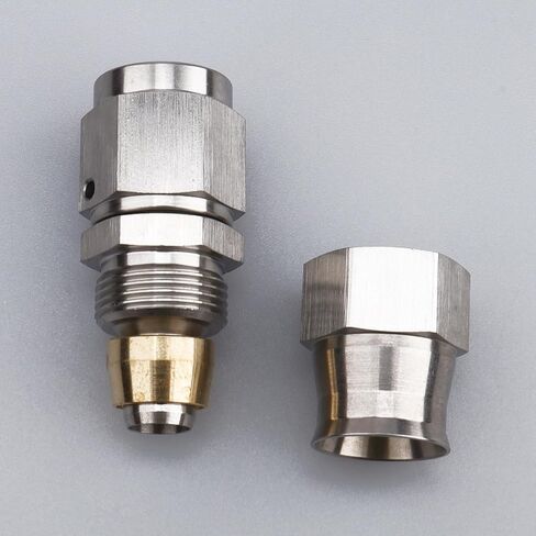 AC PERFORMANCE Stainless Steel 90 Degree Swivel Female -3 AN 3/8 x 24 Thread to AN3 PTFE Hose End Brake Fitting For Teflon Hose with Brass Olive Insert in Saudi Arabia