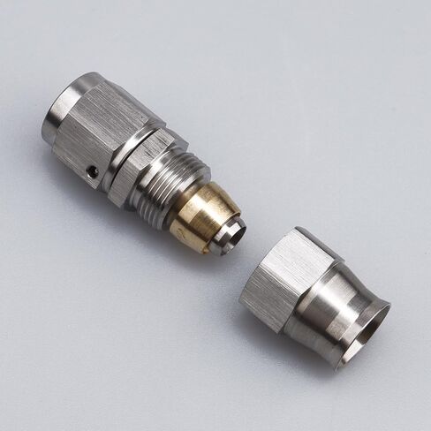 AC PERFORMANCE Stainless Steel 90 Degree Swivel Female -3 AN 3/8 x 24 Thread to AN3 PTFE Hose End Brake Fitting For Teflon Hose with Brass Olive Insert in Saudi Arabia
