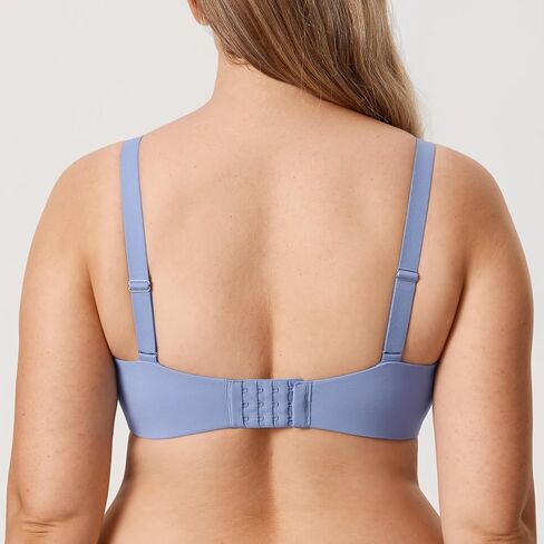 DELIMIRA Women's Inbarely Plus Balconette Bra Plus Size Full Coverage Seamless Unlined Underwire Bras in Kuwait