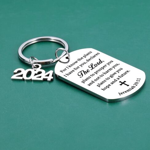 Raddimelo Jeremiah 29 11، هدايا مسيحية للنساء، هدايا دينية، سلسلة مفاتيح الكتاب المقدس، هدايا المعمودية للفتيات المراهقات، سلسلة مفاتيح متقاطعة، هدايا تخرج جامعية للنساء، هدايا تأكيد in Kuwait