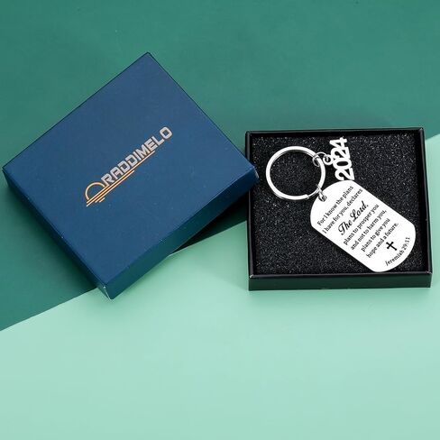 Raddimelo Jeremiah 29 11، هدايا مسيحية للنساء، هدايا دينية، سلسلة مفاتيح الكتاب المقدس، هدايا المعمودية للفتيات المراهقات، سلسلة مفاتيح متقاطعة، هدايا تخرج جامعية للنساء، هدايا تأكيد in Kuwait