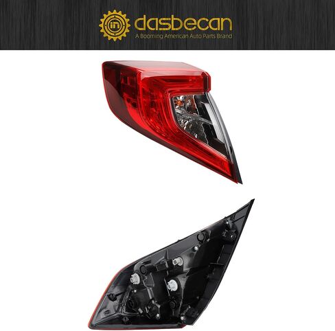 Dasbecan Outer Taillight Right Side Tail Lamp Compatible with Honda Civic Sedan 2016 2017 2018 2019 2020 Replace HO2805110 33500-TBA-A01 Brake Taillight in Saudi Arabia