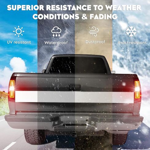 LED Tail Lights Assembly Fit for 2014-2018 Chevy Silverado 1500 2500 HD 3500 HD, 2015-2018 GMC Sierra 3500 HD with Dual Wheel Pickup (Not Fit Factory LED Version), Chrome Housing Smoke Lens in Kuwait