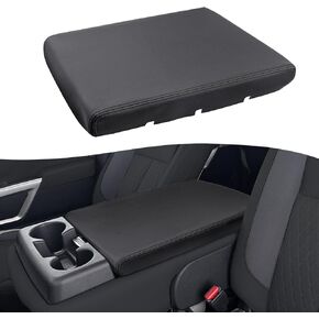 KBH Center Console Cover Replacement for Nissan Titan 2004-2024, Jump Seat, Vinyl Leather, Armrest Skin Upholstery, Anti-Scratch, Black