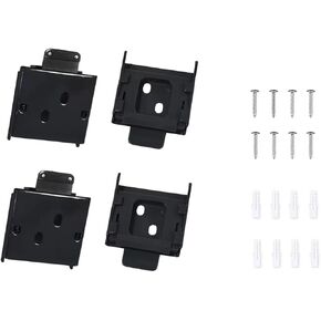 4 PCS Mountings Brackets Universal Roller Shade Hardware Roller Shade Brackets Outside Mount Blinds Aluminum Cordless Bracket for Indoor/Outdoor Roller Blind Replacement Accessory (2, Black)