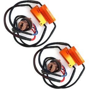 FainWan 2pcs 50W 8 ohm BA15S 7506 1073 1095 1141 Led Load Resistors - Fix Headlight LED Bulb Fog Lamp Fast Hyper Flash Turn Signal Blink Light Error Code Canbus Resistors Decoder