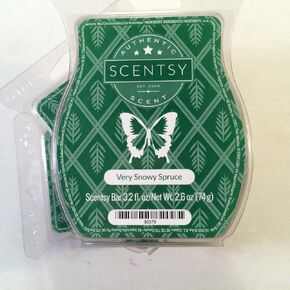 Scentsy, Very Snowy Spruce, Wickless Candle Tart Warmer Wax 3.2 Oz Bar, 3-Pack (3)