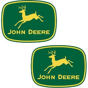 Eksent Sticker Deeres Premium Vinyl Decal 2pack Fade Resistant for Farm Equipment, Cars/Trucks/Motorcycles/Walls/Windows (7.5in) (5in)