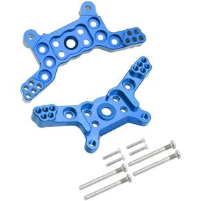 قطعة غيار معدنية مطورة لسيارة Hyper Go H14BM MJX 14210 14209 1/14 بدون فرش سيارات RC، مجموعة ذراع التأرجح لكأس التوجيه وأعمدة الجسم لبرج الصدمات (أحمر، براغي)