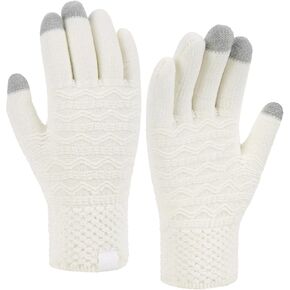 FZ FANTASTIC ZONE Winter Gloves for Women Cold Weather with Touch Screen Chenille Knit Thermal Warm Gloves Gifts