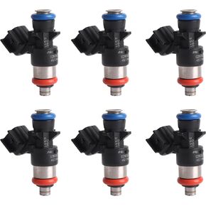 6Pcs Fuel Injector 4 Holes Fit for Jeep Cherokee 3.2L V6 2014-2017, Fuel Injector Replacement for 0280158313, 04627794AA