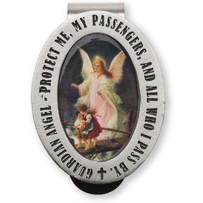 Guardian Angel Protect Me My Passengers and All Who Auto Visor Clip